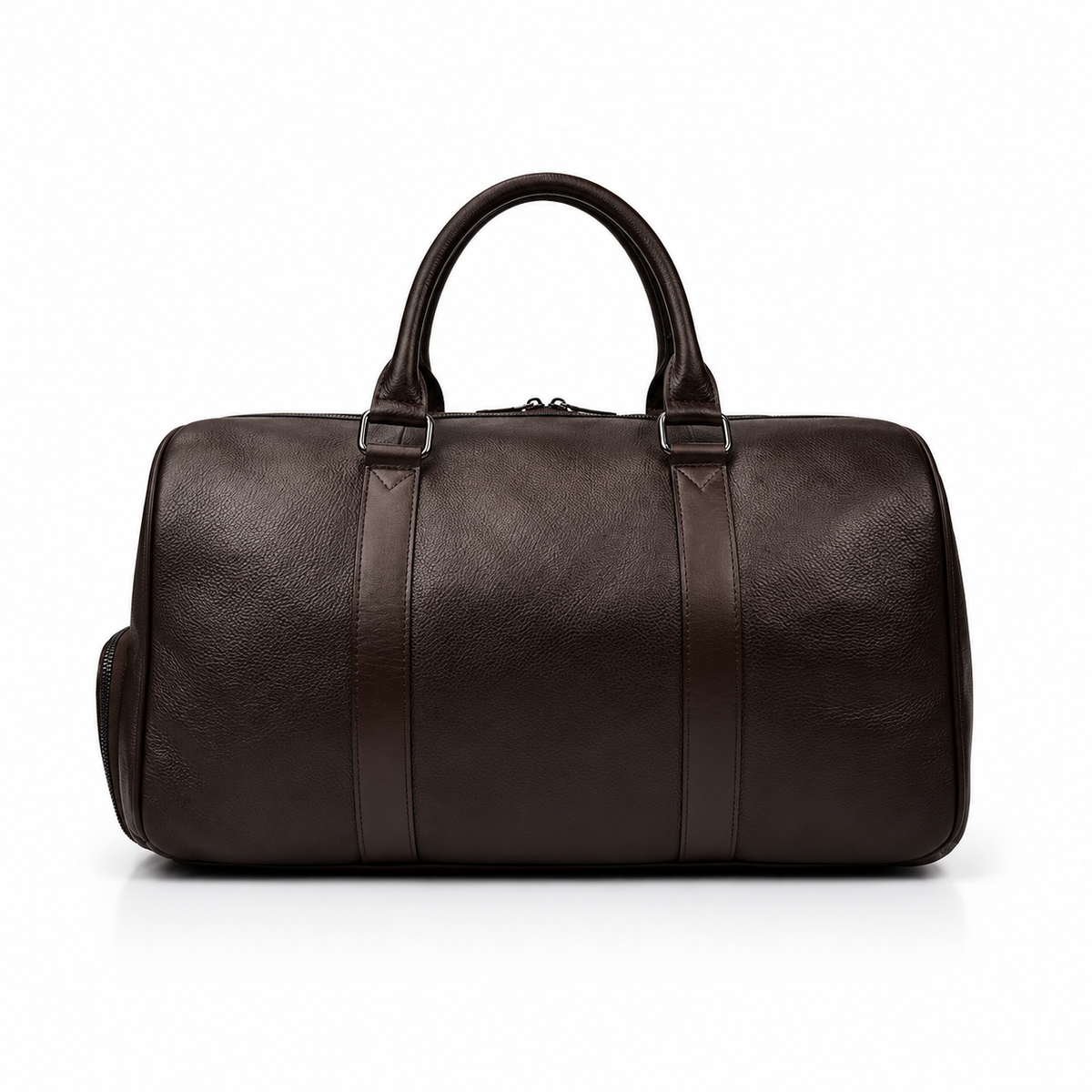 Sac de Voyage en Cuir Noir Maison Vellier