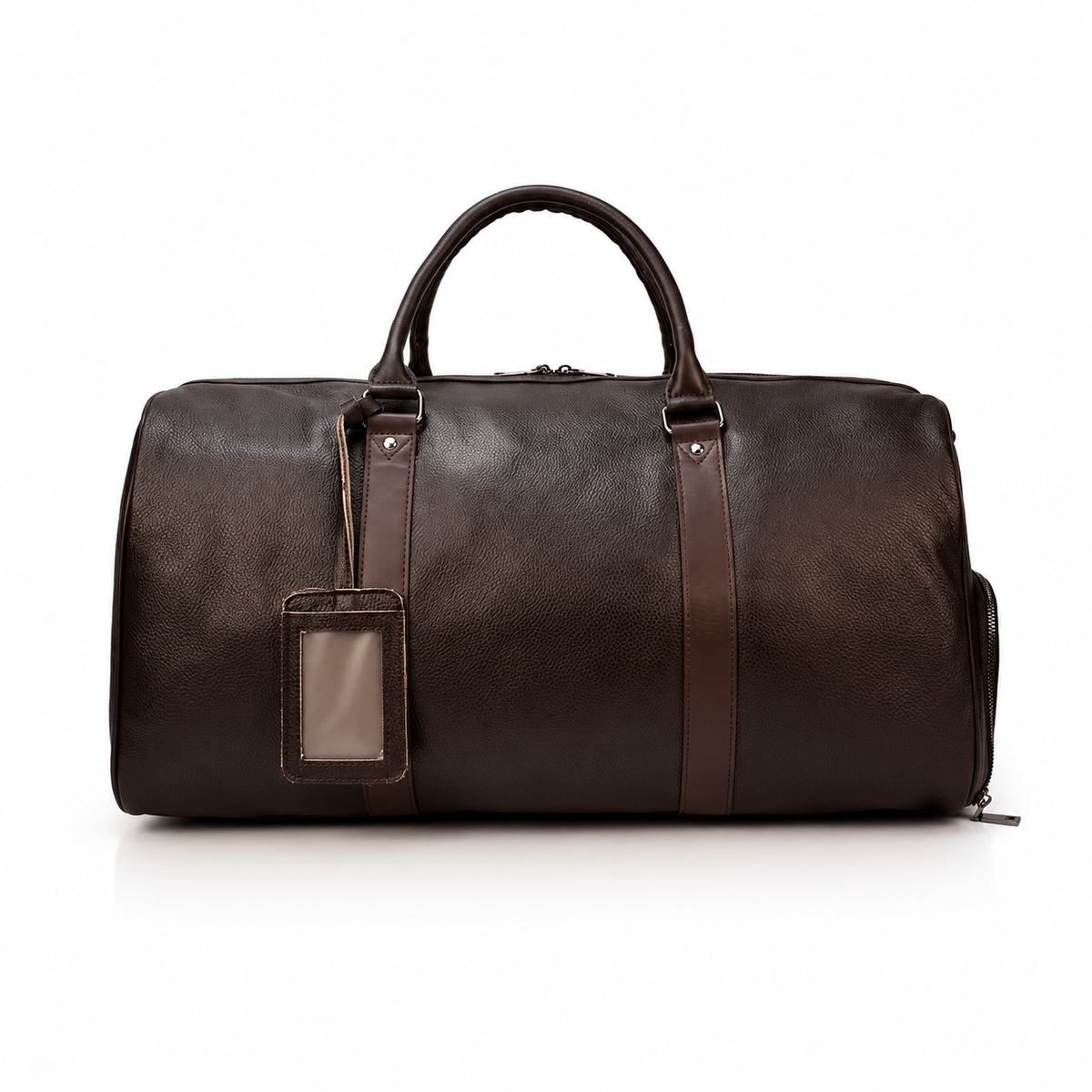 Sac de Voyage en Cuir Marron Maison Vellier