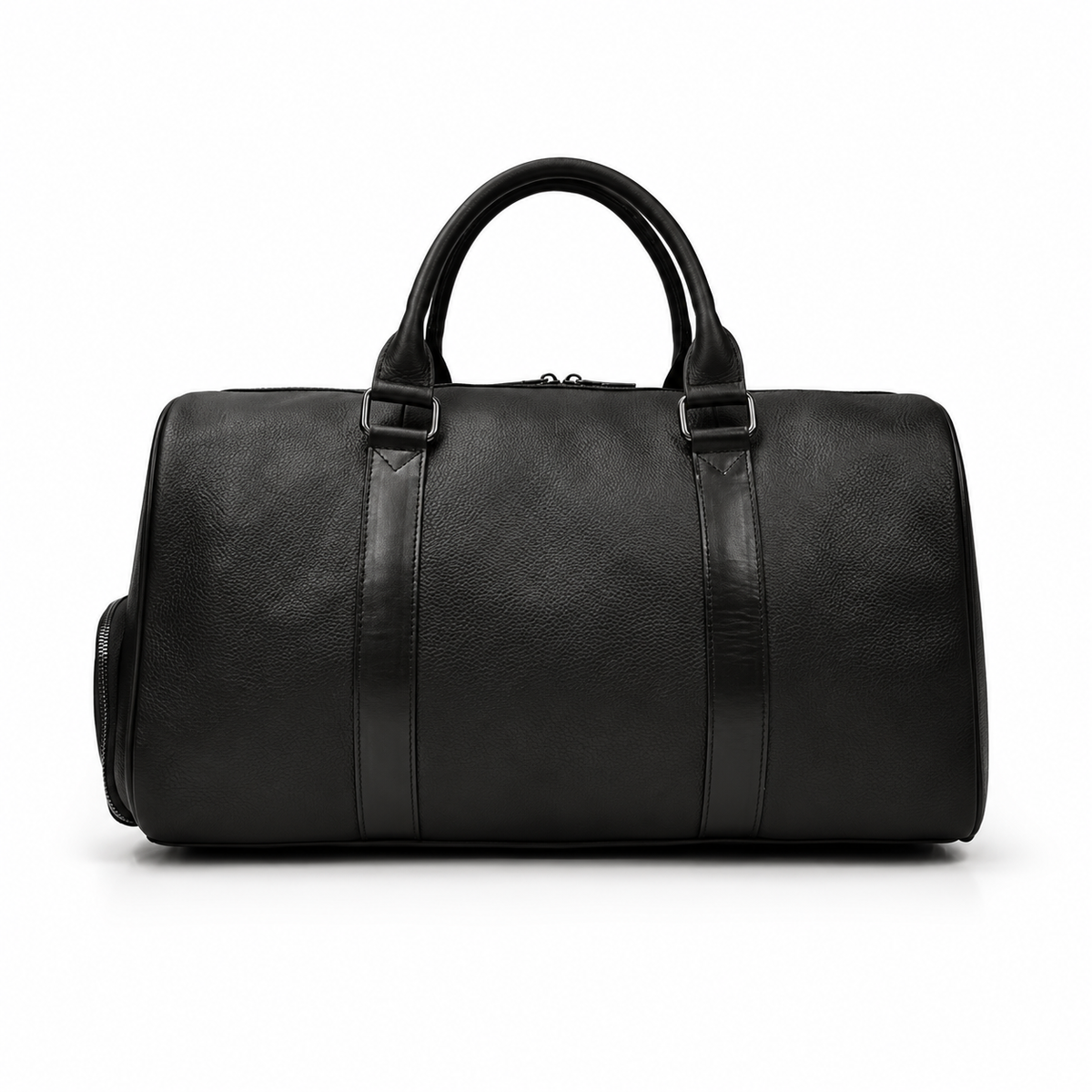 Sac de Voyage en Cuir Noir Maison Vellier